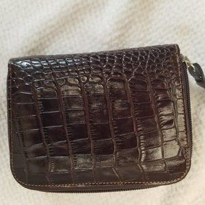 Brown new all leather wallet.